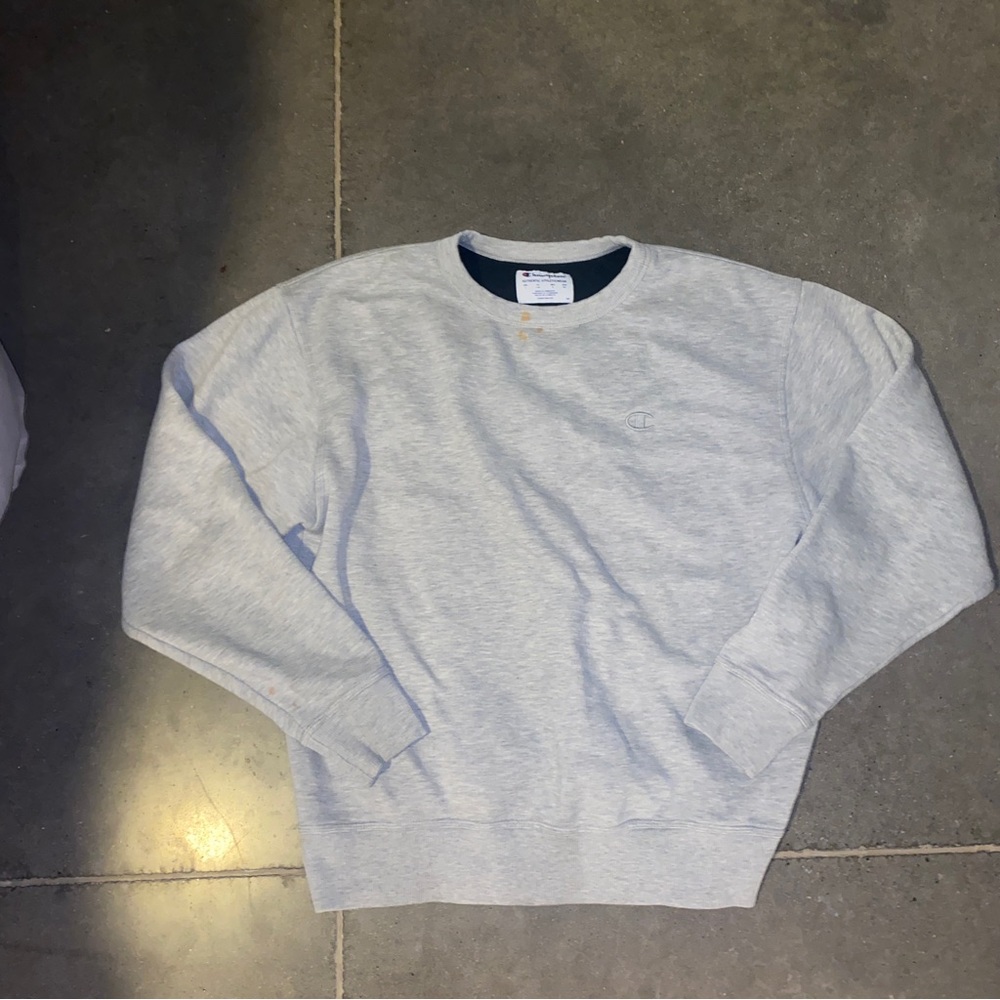 Champion Crew Neck Pullover Mens Size Large Grey Casual Sweatshirt